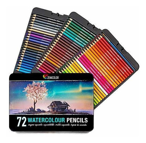 Set X72 Lápices De Acuarela Profesionales, Numerados, Con