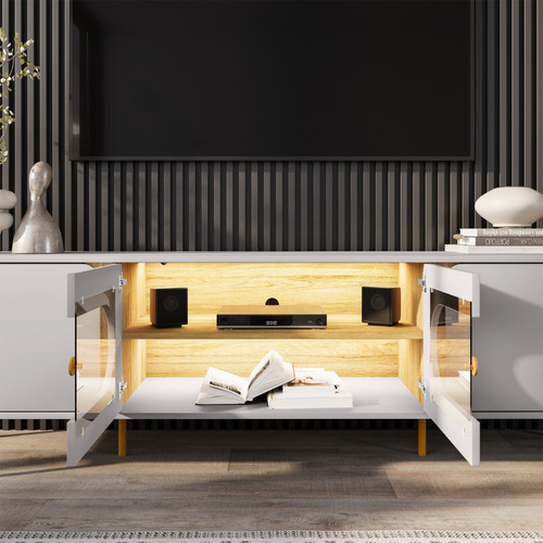 Hoga rack tv 75 juquehy blanco invierno natural color blanco invierno natural