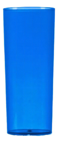  10 Copos Long Drink Acrilico 360ml Liso Para Personalizar Cor Azul Translucido