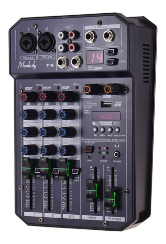 Mezclador Usb Mixer Controlador Pro Dj T4 Mezcladora