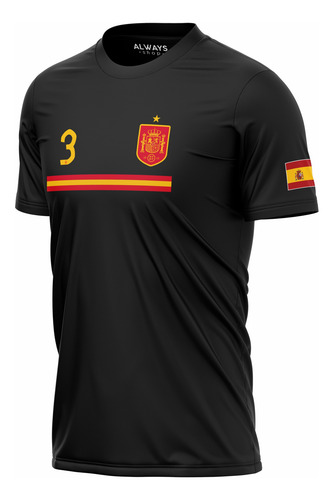 Playera Deportiva España Pique 3 Caballero Y Niño