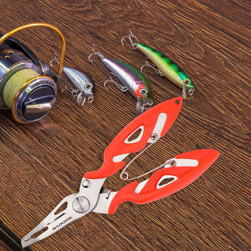 Alicates De Pesca Con Tijeras De Pesca Con Resorte, Naranja