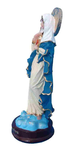 Imagem 2 de 5 de Sagrado Coração De Maria Imagem Em Resina Com 20 Cm