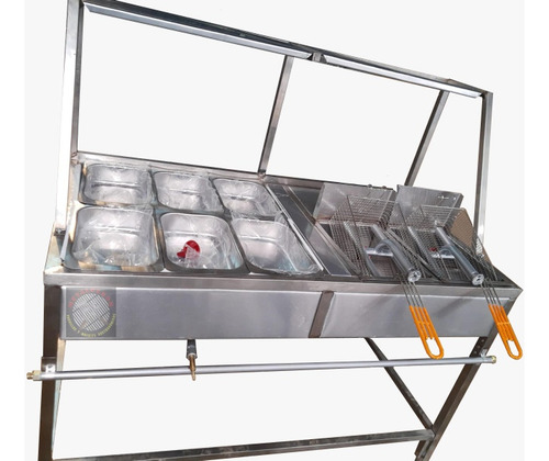 Bufetera Con 6 Insertos De 2 Kg Y Freidora Con Porta Vidrio