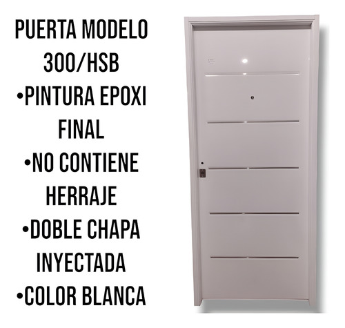 Puerta De Frente Inyectada Pintada A Horno Blanco