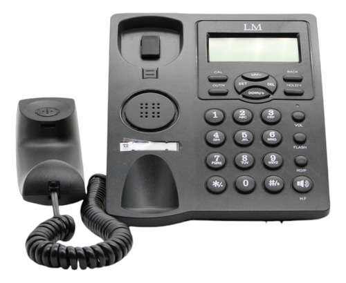 Teléfono Fijo Lm-1802 Lcd Identificador De Llamadas Negro