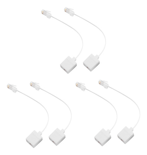Adaptador M/f De 6 Enchufes 8p4c/rj45 Macho Rj11 6p4c A Hemb