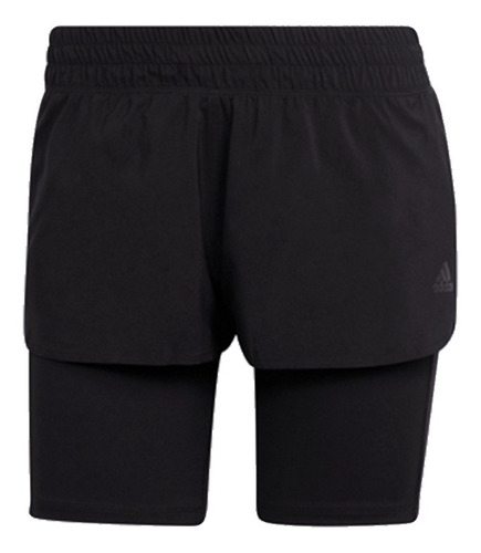 Short adidas  Run Icons Two-in-one 2in1 Negro De Hombre