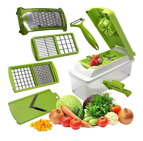 Cortador Rallador Rebanador De Verduras Frutas 7 En 1 T3207