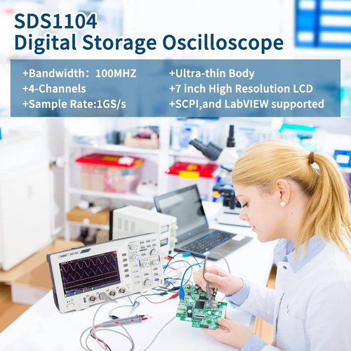 Owon Osciloscopio Digital Sds1104 De 100 Mhz, Osciloscopio D