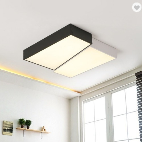 Luminaria Moderna Techo Led 24w Plafon Minimalista Chiaro Negro