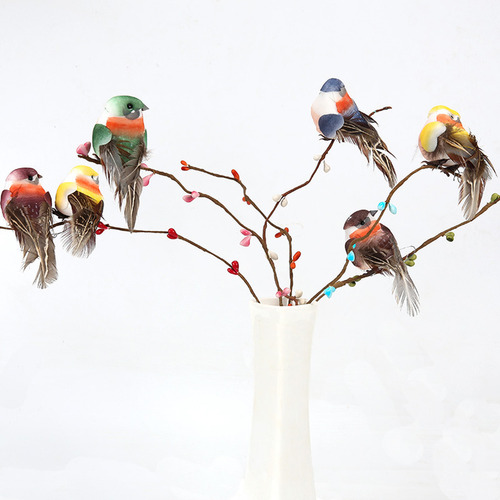 Juego De 12 Unidades Con Plumas Artificiales Para Pájaros, P