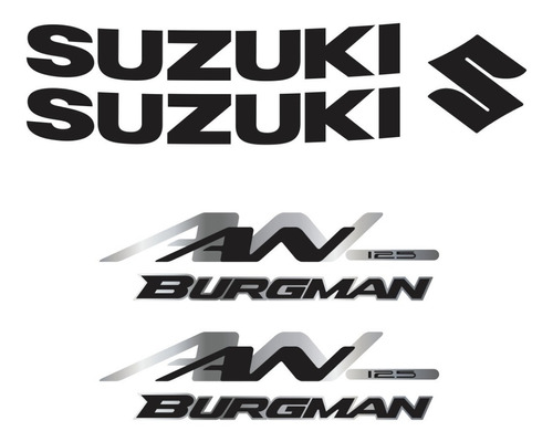 Kit Jogo Emblema Adesivo Suzuki Burgman An 125 2007 Fgc