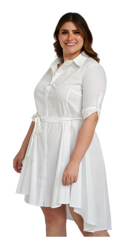 Vestido Asimétrico Roman Fashion/tallas Extras, 9514 (blanco