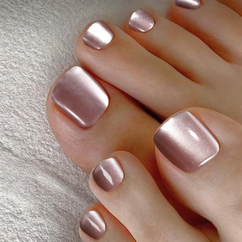 Fandamei Uñas Postizas A Presión, 24 Colores Cuadrados Corto