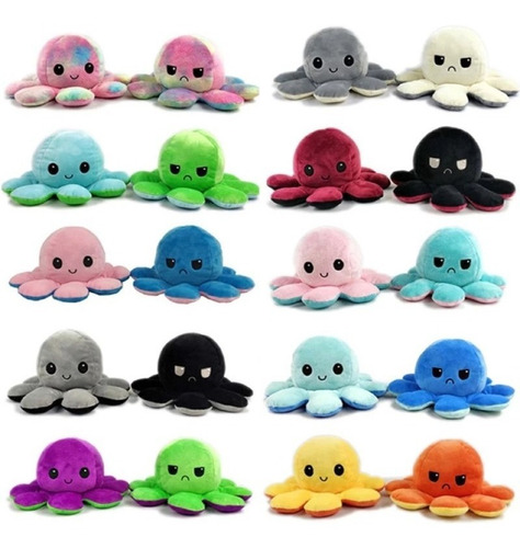 Pulpo Reversible Peluche Doble Cara Envio Repido Sin Espera