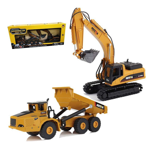 Gemini&genius 2pcs Vehículo De Construcción Juguetes Cami...