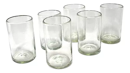 Vasos Vidrio Soplado Para Agua, Hechos Artesanalmente en México