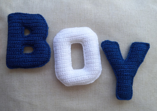 Guirnalda Nombre Bebe Tejido A Crochet 9 Letras
