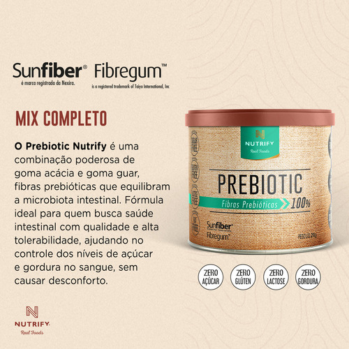 Nutrify Prebiotic 210g - Fibras Prebióticas - Neutro Neutro
