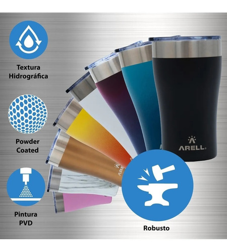 Imagem 9 de 9 de Copo Térmico De Cerveja 500ml Azul Ocean Blue - Arell