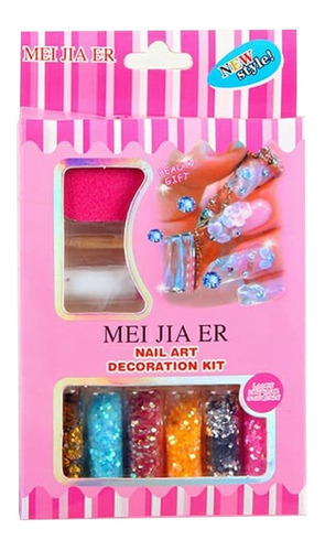 Set Gliters Para Uñas