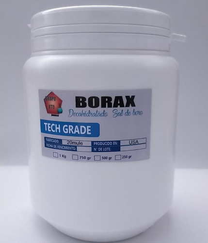 Borax 20 Mule - U S A - Grado Técnico  1000gr O 1kg- Frasco