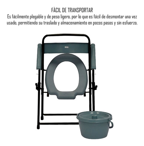Imagen 3 de 4 de Baño Económico - Inodoro Portátil Básico Plegable