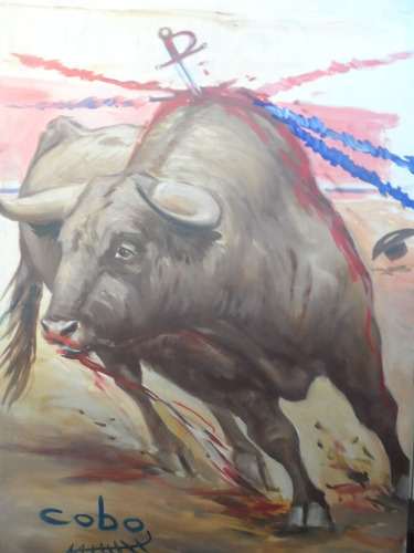 Pintura Taurina Toro Castaño Tauromaquia Toros Cobo