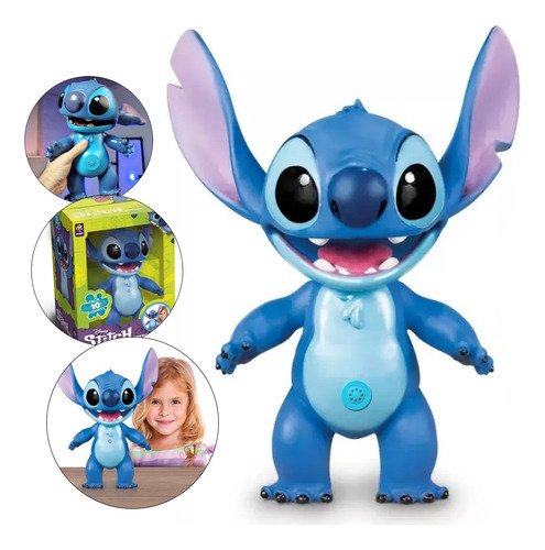 Stitch Boneco Grande Com Fala Lilo Stitch Articulado Disney