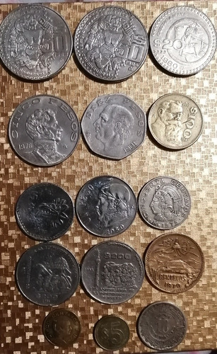 Colección De Monedas Antiguas Mexicanas De 1936-1987 (15pza)