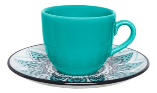 Taza De Café Con Plato Con Diseño