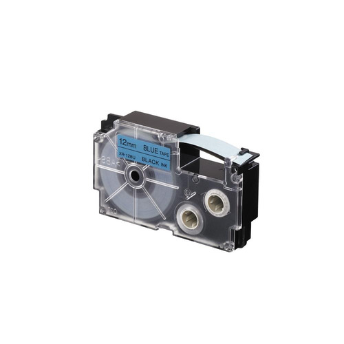 Imagen 2 de 3 de Cinta Para Rotulador Casio Xr-12bu1 12mmx8m Negro/azul
