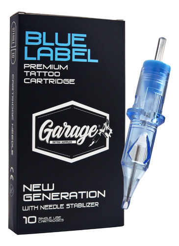 Cartuchos Garage Blue Label Caja X 10 Tatuajes Tattoo Rl 1207