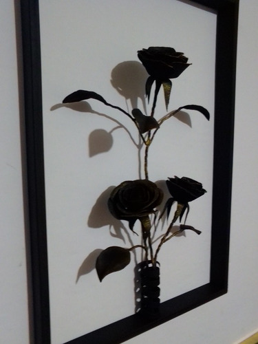 Imagen 6 de 9 de Candelabros Con Rosas En Hierro Forjado,cuadros Con Rosas.