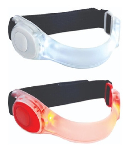 Imagen 4 de 4 de Brazalete Led De Seguridad Runner Bicicleta Caminata Deporte