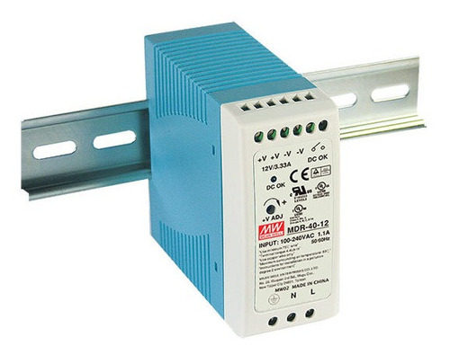 Fuente De Poder Mean Well Mdr-40-5 Riel Din 5vdc 30w 6a