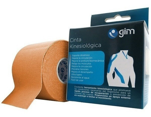 3 Rollos De Cinta Kinesiologica Color Piel 5cm X 5 Mplus