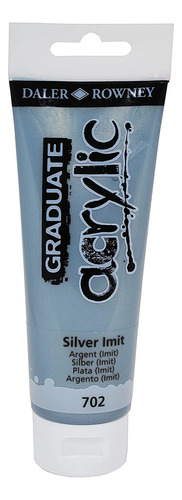 Tinta Acrílica Graduate 120ml Prata Imit. 702 Daler Rowney Cor 702 Metallic Silver