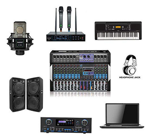 Boytone Bt-120mx- Mezclador De Audio De Estudio Bluetooth De