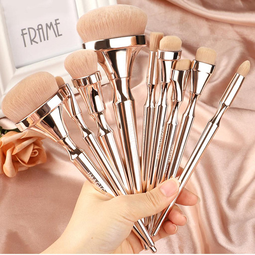 Set De 9 Brochas Para Maquillaje - Set De Brochas