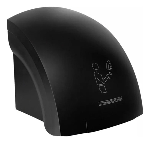 Secador De Manos Eléctrico De Pared Curvo Negro