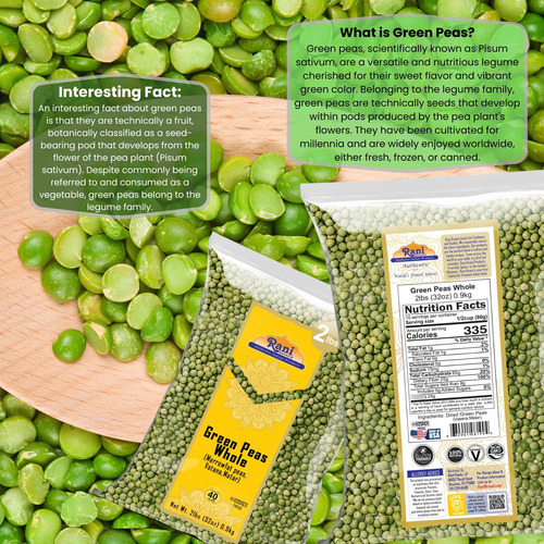 Guisantes Verdes Enteros Secos 907g Todo Natural Vegano
