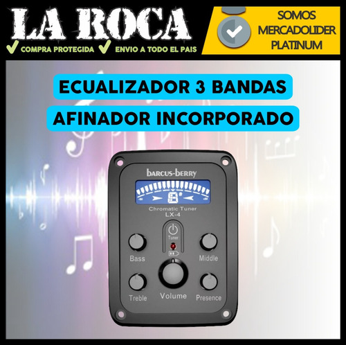 Imagen 5 de 10 de Guitarra Electroacústica Washburn Dreadnought Afinador Eq
