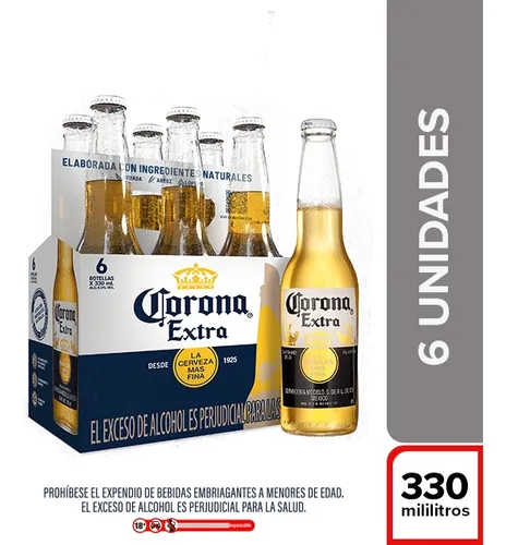 Cerveza Corona Extra 330 Ml X 6