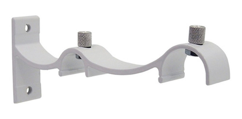 Kit Varão Duplo Deslizante Wave 28mm/19mm 1,60m Alumínio Cor Branco