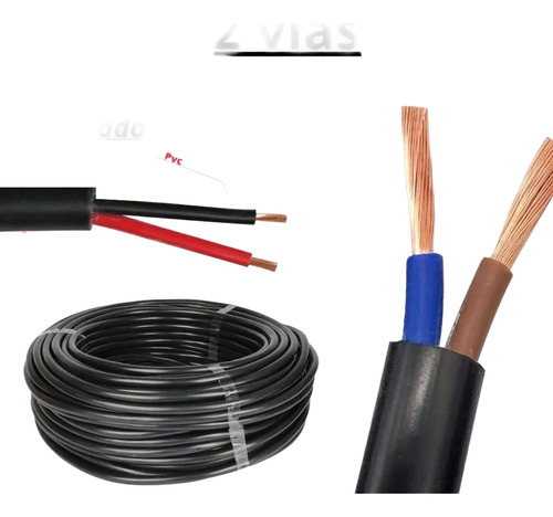 Cabo Pp 2x 4mm Rolo 5 Metros Extensão Reforçado 2 Vias
