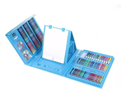 Set De Dibujo 208 Piezas De Arte Para Niños Maletín Colores