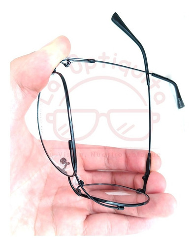 Imagen 5 de 8 de Armazon Lentes Oftálmico Titanio Flexible Piloto Garantizado