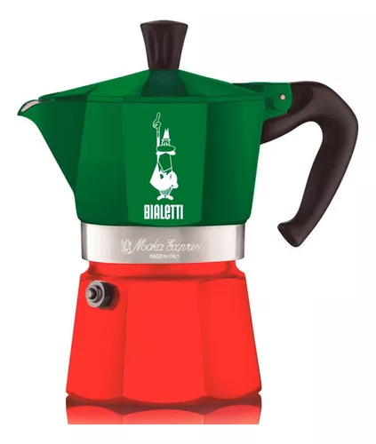 Bialetti - Moka Color: icónica cafetera espresso para estufa, hace café  italiano real, tazas Moka Pot 1 (60 ml), aluminio, Negro : : Hogar  y cocina